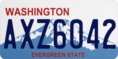 WA license plate AXZ6042