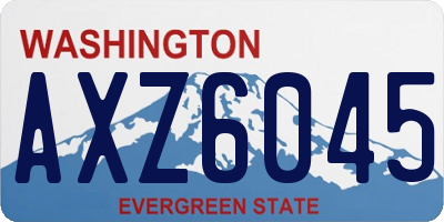 WA license plate AXZ6045
