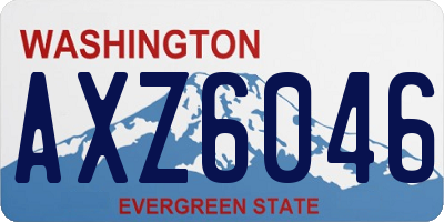 WA license plate AXZ6046