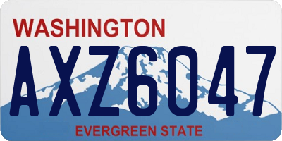 WA license plate AXZ6047