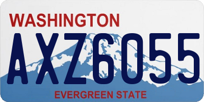 WA license plate AXZ6055