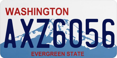 WA license plate AXZ6056