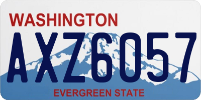 WA license plate AXZ6057