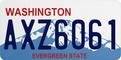 WA license plate AXZ6061
