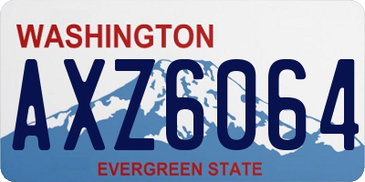WA license plate AXZ6064