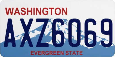 WA license plate AXZ6069
