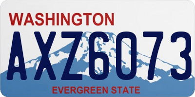 WA license plate AXZ6073