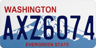 WA license plate AXZ6074