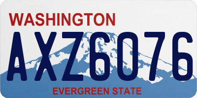 WA license plate AXZ6076