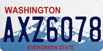 WA license plate AXZ6078