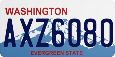 WA license plate AXZ6080