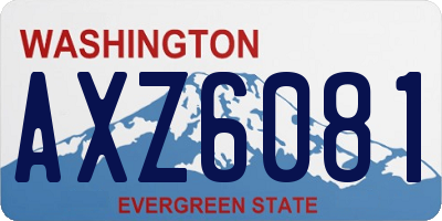 WA license plate AXZ6081