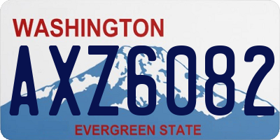 WA license plate AXZ6082
