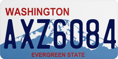 WA license plate AXZ6084
