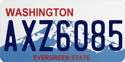 WA license plate AXZ6085