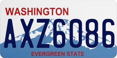 WA license plate AXZ6086
