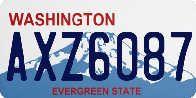 WA license plate AXZ6087