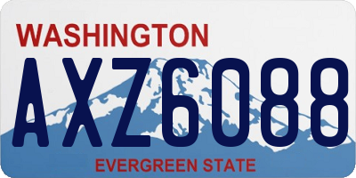 WA license plate AXZ6088