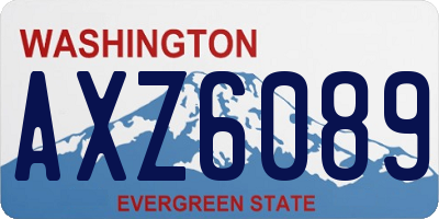 WA license plate AXZ6089