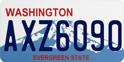 WA license plate AXZ6090