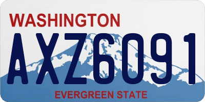 WA license plate AXZ6091