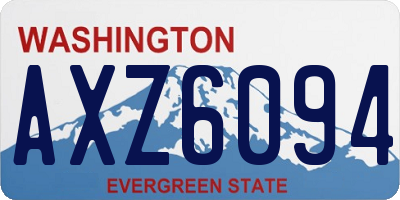WA license plate AXZ6094