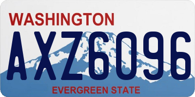 WA license plate AXZ6096