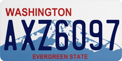 WA license plate AXZ6097