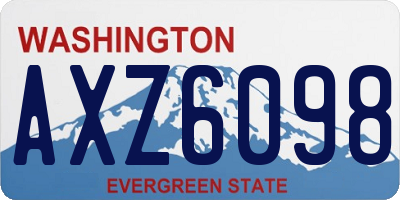 WA license plate AXZ6098