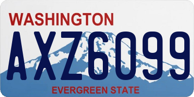 WA license plate AXZ6099
