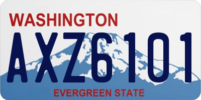 WA license plate AXZ6101