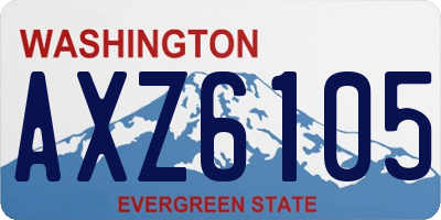 WA license plate AXZ6105