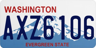 WA license plate AXZ6106