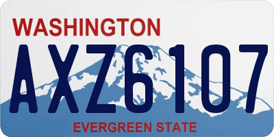 WA license plate AXZ6107