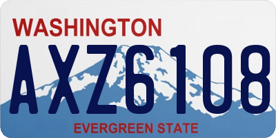 WA license plate AXZ6108