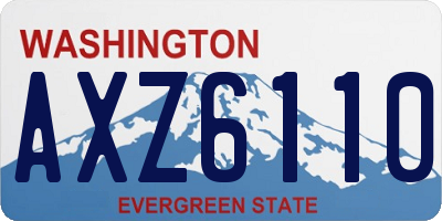 WA license plate AXZ6110