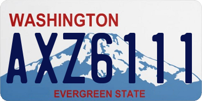 WA license plate AXZ6111
