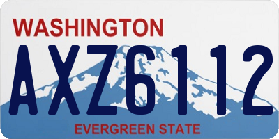 WA license plate AXZ6112