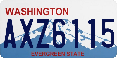 WA license plate AXZ6115