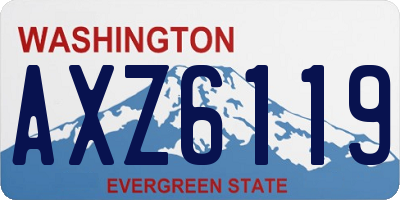 WA license plate AXZ6119