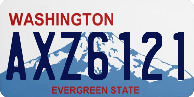 WA license plate AXZ6121