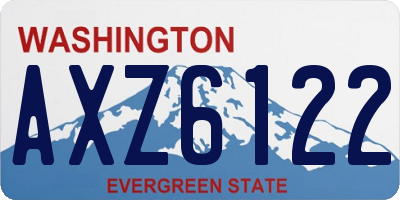 WA license plate AXZ6122