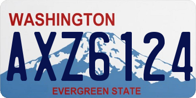 WA license plate AXZ6124