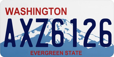 WA license plate AXZ6126