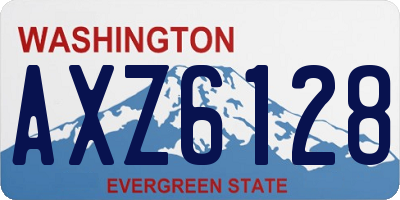 WA license plate AXZ6128
