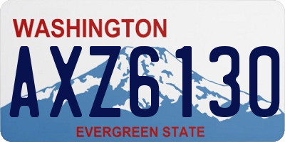 WA license plate AXZ6130