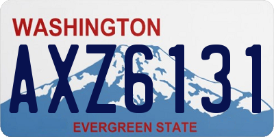 WA license plate AXZ6131