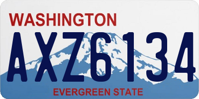 WA license plate AXZ6134