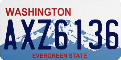WA license plate AXZ6136