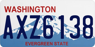 WA license plate AXZ6138